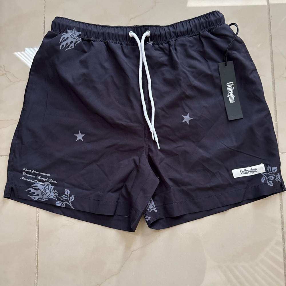 Men's Black Swim Trunks